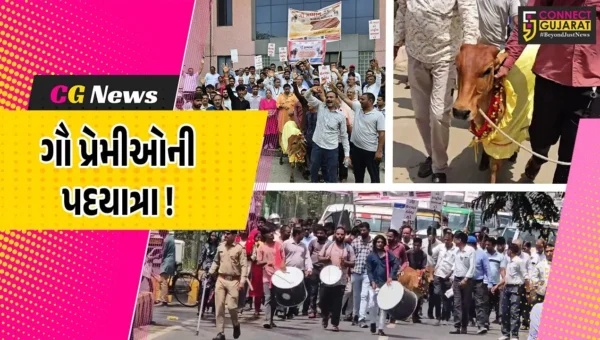 ભરૂચ: ગાય માતાને રાષ્ટ્રીય ધરોહર જાહેર કરવા માંગ, ગૌ પ્રેમીઓએ પદયાત્રા યોજી કલેકટરને પાઠવ્યું આવેદનપત્ર