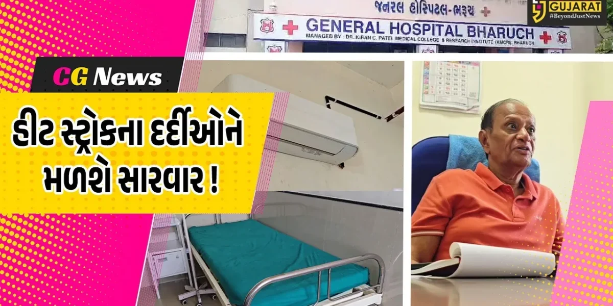 ભરૂચ: કાળઝાળ ગરમીમાં સિવિલ હોસ્પિટલમાં AC વોર્ડ ઉભો કરાયો, હિટસ્ટ્રોકના દર્દીઓને અપાશે સારવાર