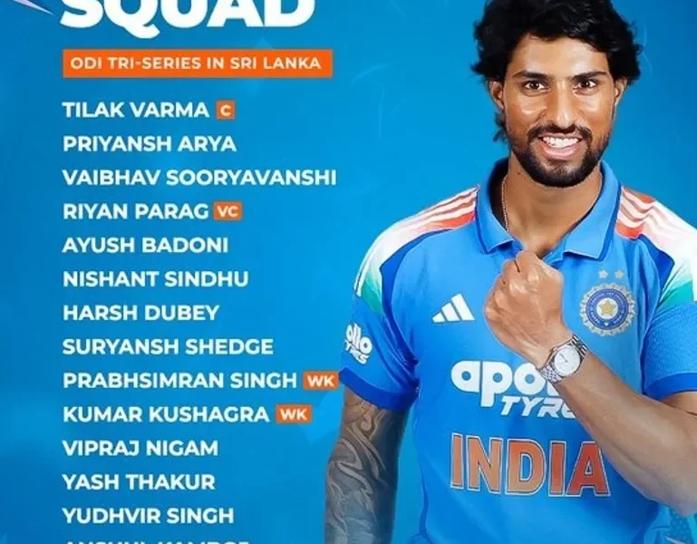 BCCIએ શ્રીલંકાની ધરતી પર યોજાનારી ટ્રાઈ સિરીઝ માટે ઈન્ડિયાએની ટીમ કરી જાહેર