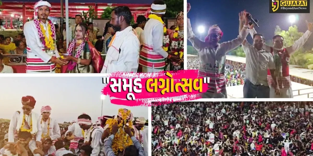 ભરૂચ : ઝઘડિયાના બલેશ્વર ગામમાં સમસ્ત વસાવા સમાજનો ભવ્ય સમૂહ લગ્નોત્સવ યોજાયો,201 યુગલો લગ્નના તાંતણે બંધાયા