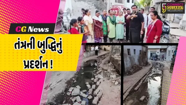 ભરૂચ: નગરપાલિકાને બ્લોક બેસાડી દીધા બાદ પાણીની લાઇન નાંખવાનું યાદ આવ્યું, ફરી ખોદકામ કરાતા સ્થાનિકોનો વિરોધ