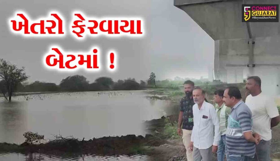 અંકલેશ્વર: બુલેટ ટ્રેન પ્રોજેક્ટથી ખેડૂતો પર સંકટ, 100 એકર જમીન પાણીમાં ગરકાવ-વળતરની માંગ 