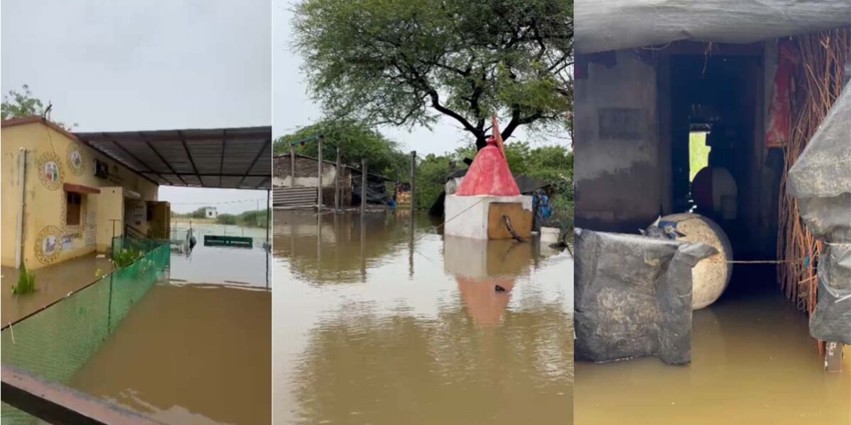 ભરૂચ: હાંસોટ પંથકમાં અનરાધાર વરસાદથી કંટિયાળજાળ ગામ જળબંબાકાર, ઘરો અને આરોગ્ય કેન્દ્રમાં ઘૂસ્યા પાણી