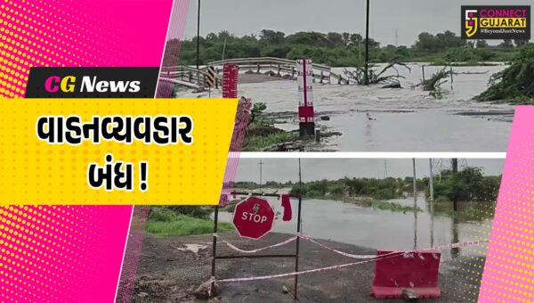 ભરૂચ: હાંસોટથી કંટીયાળજાળને જોડતા માર્ગ પર વનખાડીનું પાણી ફરી વળ્યું, વાહનવ્યવહાર બંધ