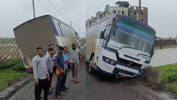 ભરૂચ : આમદરા નજીક કંપની કર્મચારીઓની બસ રોડની સાઇડમાં ઉતરી, સદનસીબે મોટી જાનહાનિ ટળી…