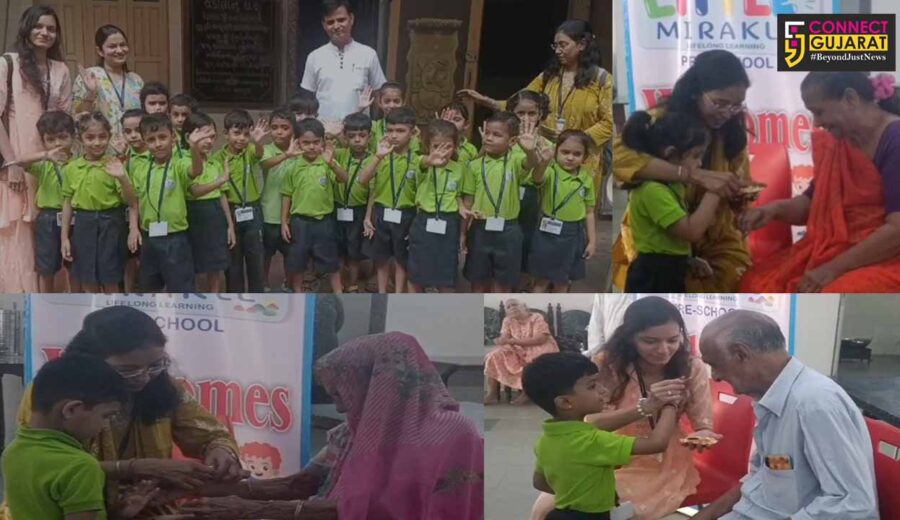 ભરૂચ: Little Miracle Pre-school દ્વારા વડીલોના ઘર ખાતે રક્ષાબંધનના પર્વની અનોખી ઉજવણી