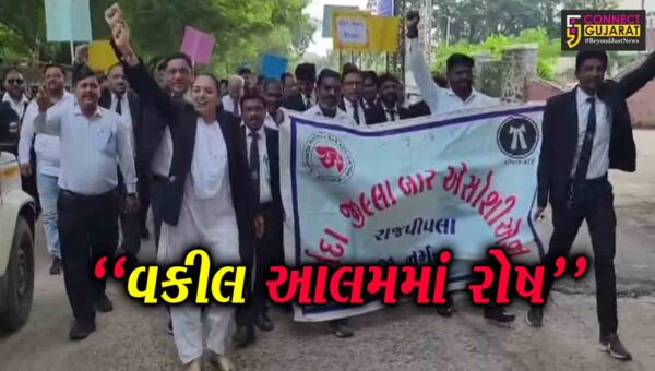 નર્મદા : બાર એસોસિએશન દ્વારા હાઇકોર્ટનાં નોટિફિકેશનનો વિરોધ,વકીલો કામગીરીથી દૂર રહ્યા