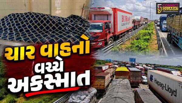 ભરૂચ : આમોદના માતર નજીક દિલ્હી મુંબઈ એક્સપ્રેસ વે પર ચાર વાહનો વચ્ચે સર્જાયો અકસ્માત,એકનું મોત