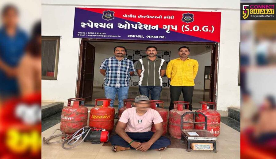 ભાવનગર SOGએ રાંધણ ગેસના સિલિન્ડરમાં એકના ડબલ કરતી કાળાબજારી ગેંગનો કર્યો પર્દાફાશ ભા