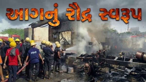 સુરત : બસેરા નગર નજીક ગભેની ચોકડી પાસે દુકાનોમાં લાગી ભીષણ આગ,પ્રચંડ ધડાકાથી દુકાનની છતના પતરા હવામાં ફંગોળાયા