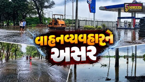 અંકલેશ્વર-હાંસોટ રોડ પર આમલાખાડી નજીક ડાયવર્ઝન પર સીઝનમાં ચોથી વખત પાણી ફરી વળ્યા, વાહન વ્યવહારને અસર