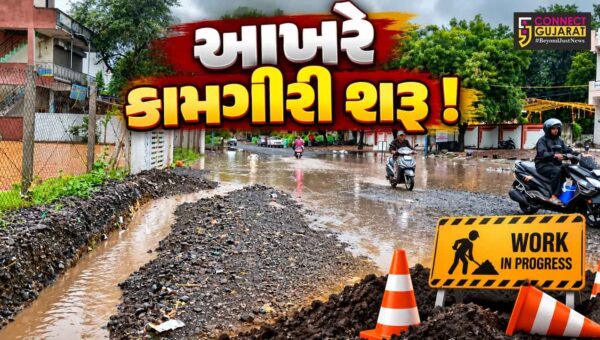અંકલેશ્વર: ગડખોલ-અંદાડા માર્ગનું રૂ.68 લાખના ખર્ચે તાત્કાલિક સમારકામ શરૂ, ગટરમાં અનેક વાહનો ખબકયા હતા