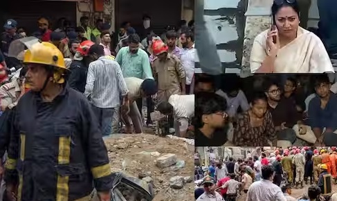 સાઉથ દિલ્હીના સત્ય નિકેતન વિસ્તારમાં એક પાંચ માળની જર્જરિત ઈમારત થઈ ધરાશાયી, 6 લોકોના મોત
