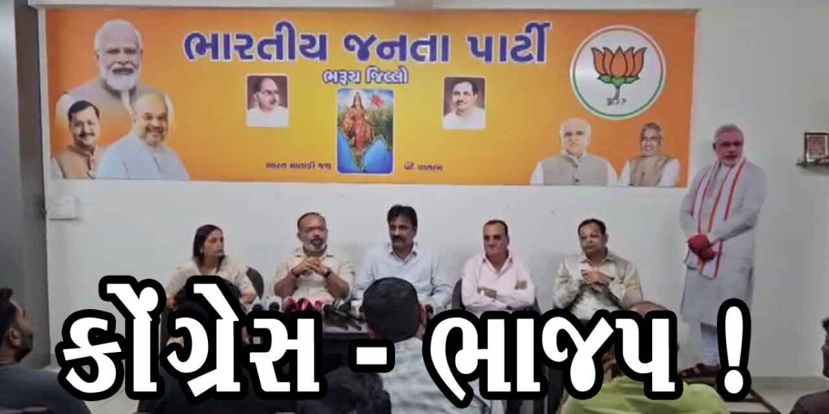 ભરૂચ: SIR મુદ્દે કોંગ્રેસના વિરોધ પ્રદર્શન બાદ ભાજપની પ્રેસ કોન્ફરન્સ, વિપક્ષ જુઠ્ઠાણુ ફેલાવી રહ્યું હોવાના કર્યા આક્ષેપ