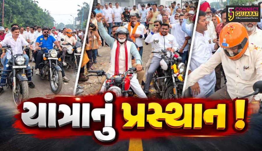 અંકલેશ્વર: વડનગરથી વારાણસી બાઈક યાત્રાનું પ્રસ્થાન, મંત્રી ઇશ્વરસિંહ પટેલ રહ્યા ઉપસ્થિત