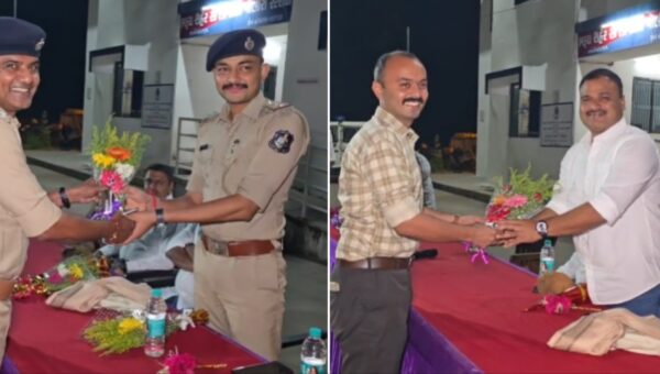 ભરૂચ: એ ડિવિઝન પોલીસ મથકના PI આર.એમ. વસાવાનો  વિદાય સમારોહ યોજાયો, નવા PI કે.ડી. માંગરોલિયાનું સ્વાગત
