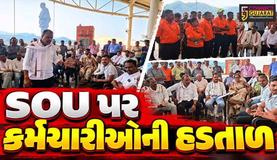 નર્મદા : સ્ટેચ્યુ ઓફ યુનિટી ખાતે ખાનગી એજન્સીના કર્મચારીઓએ હડતાળનું શાસ્ત્ર ઉપાડતા અફરાતફરી મચી
