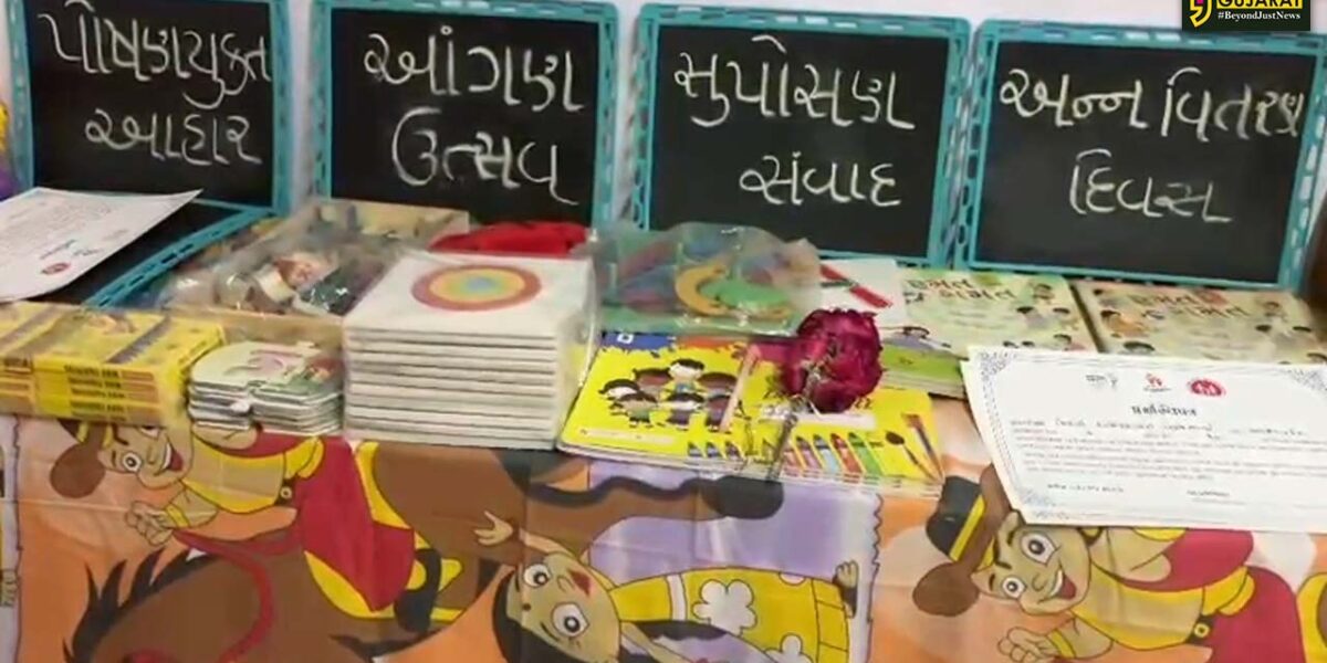 ભરૂચ: વેજલપુર વિસ્તારમાં આવેલ આંગણવાડી કેન્દ્ર ખાતે આંગણ ઉત્સવ યોજાયો ,વિદ્યાર્થીઓને સાધન સહાયનું વિતરણ 