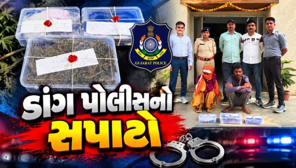 ડાંગઃ સાપુતારાના જાખાના ગામેથી 464 ગ્રામ ગાંજો ઝડપાયો, બે આરોપીઓની ધરપકડ