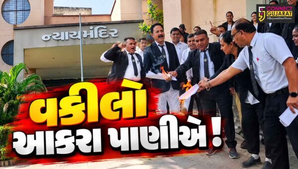 અંકલેશ્વર: ભાડા વિધેયક-2026 સામે વકીલો મેદાનમાં, 3 દિવસની હડતાલ સાથે વિધેયકની કરાય હોળી